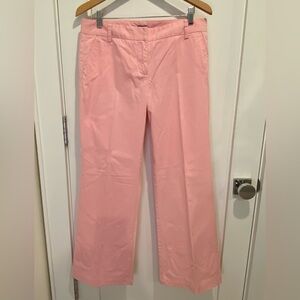 J Crew Favorite Fit Pants 8 Pink Cotton Wide Leg New $138
